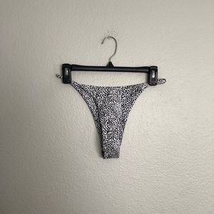 Black and white leopard spotted cheeky bikini bottoms